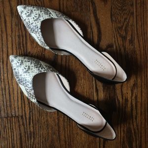 Barney's New York Cynthia Leather D'Orsay Flats